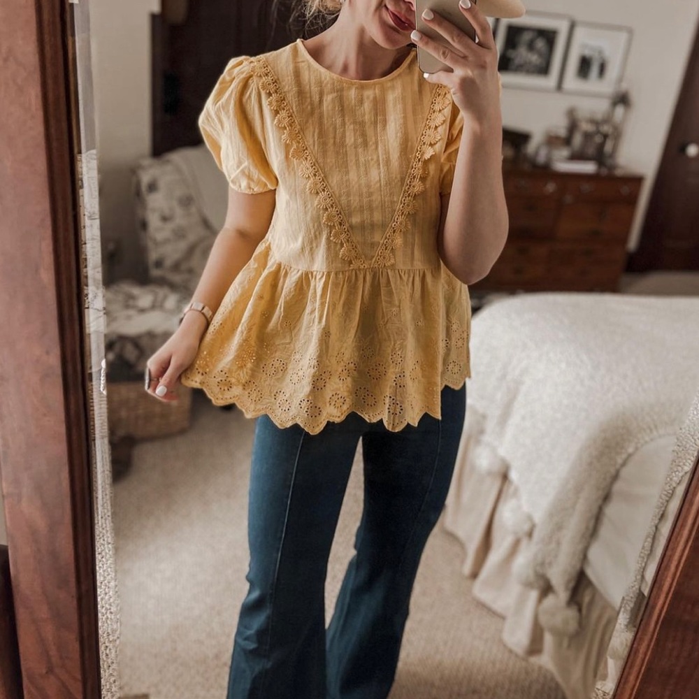 Andree Yellow Boutique Blouse
